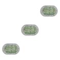 thumbnail image 2 of Youkk Bathroom Rugs Water Absorbent Floor Bath Mat Carpet Chrysanthemum Oval 40x60cm 3Set, 2 of 6