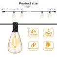 thumbnail image 7 of DAYBETTER 100FT Outdoor String Lights, Waterproof Patio Lights with 24+1 Hanging Lights S11 Bulbs, Shatterproof for Backyard Gazebo Porch Garden Outside Decor, 7 of 7