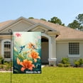 thumbnail image 2 of Jbralid Hummingbirds And Orange Lilies Garden Flag For Spring Summer Home Outdoor Garden Yard Door Decor 12x18 inch, 2 of 5