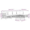 thumbnail image 4 of vidaXL 6 Piece Garden Lounge Set with Cushions Anthracite Poly Rattan, 4 of 5