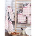 thumbnail image 2 of Spring Easter Kitchen Dish Towels for Drying Dishes Set of 3, Cute Rabbits Ears Bow Daisy Floral Pink Plaid Waffle Weave Microfiber Hand Tea Bathroom Towels Quick Dry & Absorbent Towel 15.7x23.6, 2 of 7
