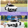 thumbnail image 4 of Costway 12V Electric Kids Ride On Car with Remote Control Wireless Connection Lights White, 4 of 10