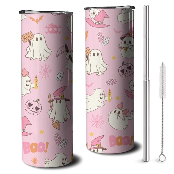 Trick or Treat 20oz Skinny Tumbler - Halloween Candy Theme Stainless Steel Insulated Drinkware