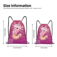 thumbnail image 7 of Ratiio Cute Pink Axolotl A Print Drawstring Backpack Bag Sport Gym Sackpack Heavy Duty String Backpack for Men Women, 7 of 7