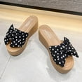 thumbnail image 6 of Ichuanyi Slippers for Women Women Bowknot Beach Summer Slippers Slope Heels Plus Size Shoes, 6 of 8