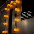 thumbnail image 4 of 10 PCS, Holiday Pre-lit String of Pumpkin Lights Light Up Jack O’ Lanterns for Halloween Decoration,Orange Halloween Pathway Decor for Outdoor Halloween Yard Display (Orange), 4 of 6