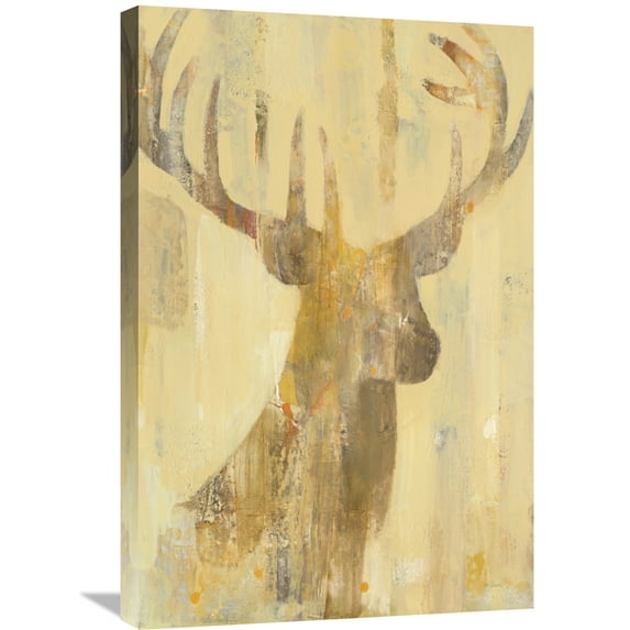Global Gallery Albena Hristova 'Golden Antlers I' Canvas Wall Art