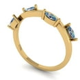 thumbnail image 2 of 0.4 ctw Wedding Band for Women - 18K Yellow Gold Blue Moissanite Stackable Eternity Ring, 2 of 6