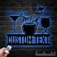 thumbnail image 3 of Handmadetneonsign Personalized Wine Bar Metal Wall Art LED Light, Custom Wine Pub Metal Name Sign, 3 of 5