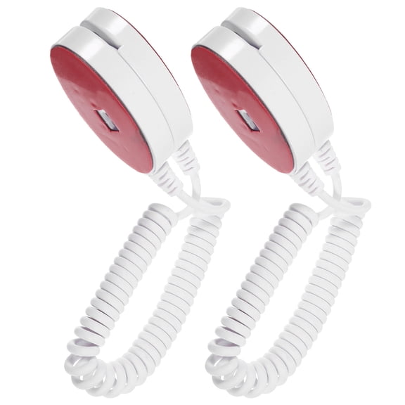 FUEENIRVA Anti-Lost Remote Control Tether, White Plastic, 2-Pack for Home and Showroom Use, Secure and Convenient