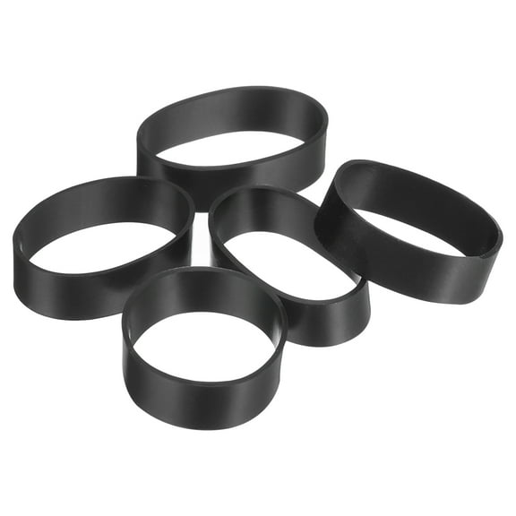 Uxcell Silicone Rubber Bands, 50Pcs 17x6mm Silicone Elastic Bands Cable Ties, Black