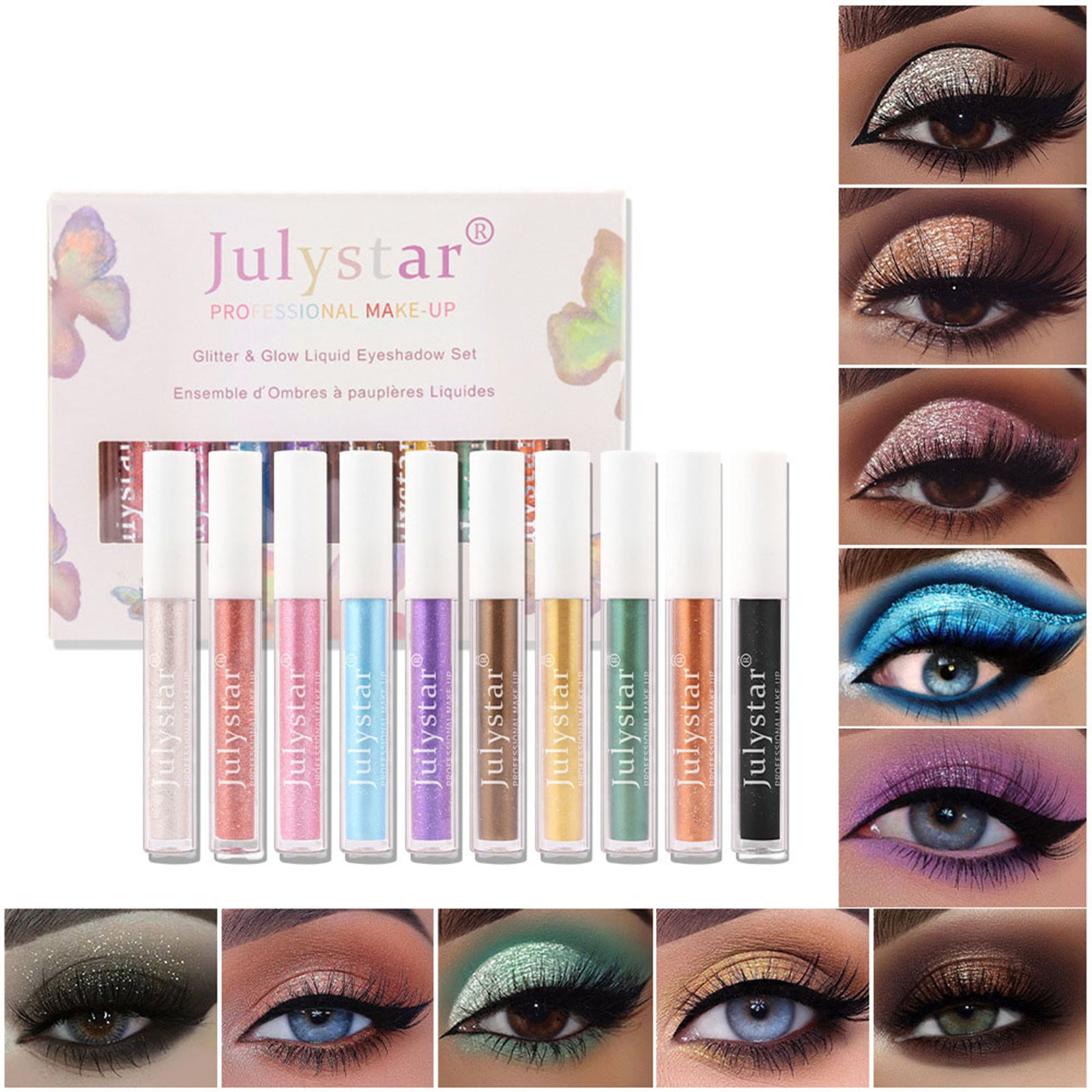 sunhillsgrace makeup set 10 colors liquid glitter eyeshadow set glitter