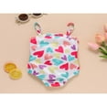 thumbnail image 2 of Girls Sister Matching Swimwear Bikini Costume Heart Print Swimsuit Ruffles Shorts, 2 of 6