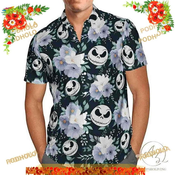 Nightmare Before Christmas Summer Disney Hawaiian Shirt, Jack Skellington Shirt