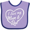 thumbnail image 3 of Inktastic I Love My Mom and Dad in White Chalk Heart Boys or Girls Baby Bib, 3 of 4