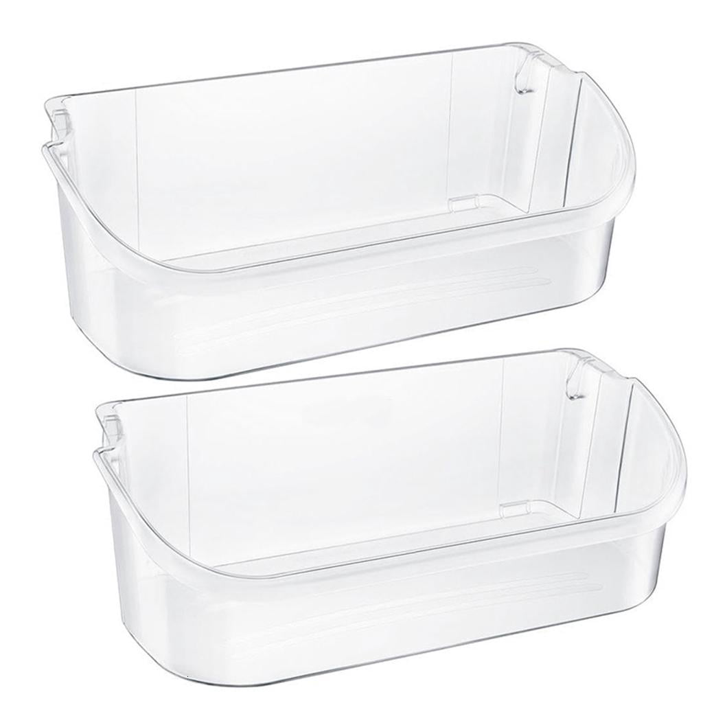 Pack of 2 Spacious Refrigerator Drawer Bins Easy Installation for Organized Food Storage PP