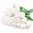 thumbnail image 2 of 20 piezas de tulipanes artificiales de PU, arreglos de ramo de flores falsas de un solo tallo para decoración de bodas y fiestas en casa brillar Juguete, 2 of 6