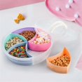 thumbnail image 3 of 2Pc Multi-Function Food Storage Tray with Lid Food Containers Tray for Nuts and Candy Fruit Snack Plate Serving Platte, 3 of 5