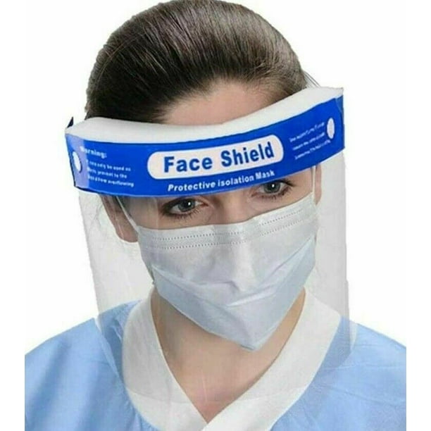 (10 Pieces) Safety Face Shield Visor Mouth Eye Cover Reusable
