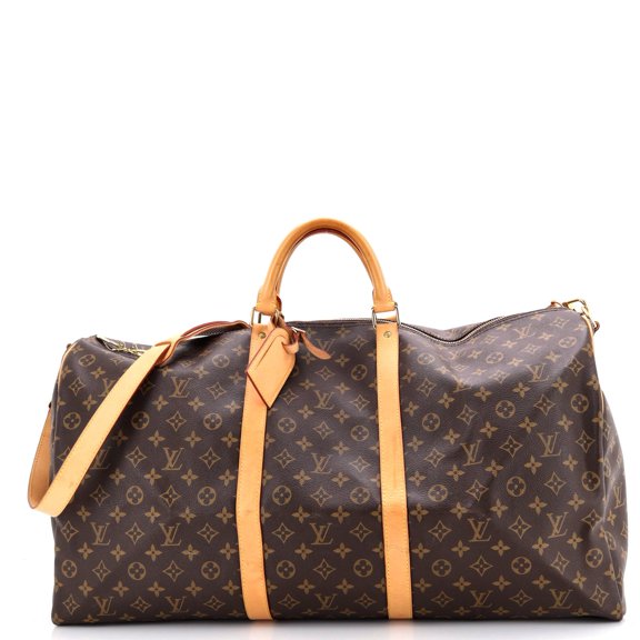 Pre-Owned Keepall Bandouliere Bag Monogram Canvas 60 By Rebag