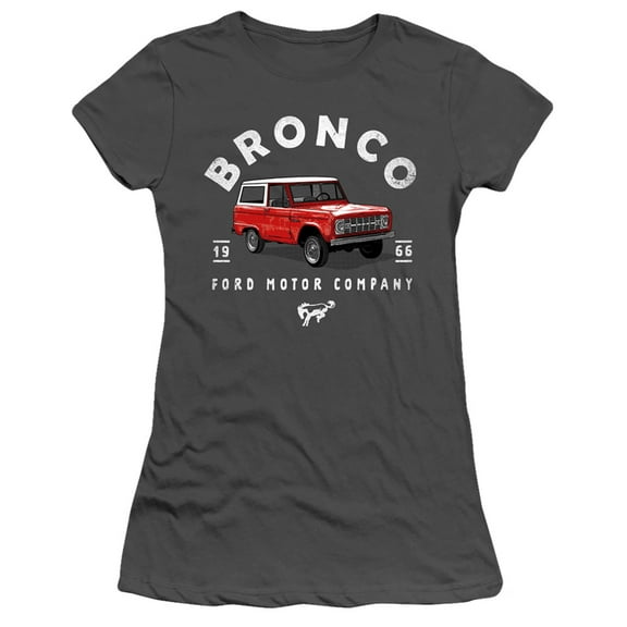 Ford Bronco Bronco Illustrated S/S Junior Women's T-Shirt Sheer Charcoal