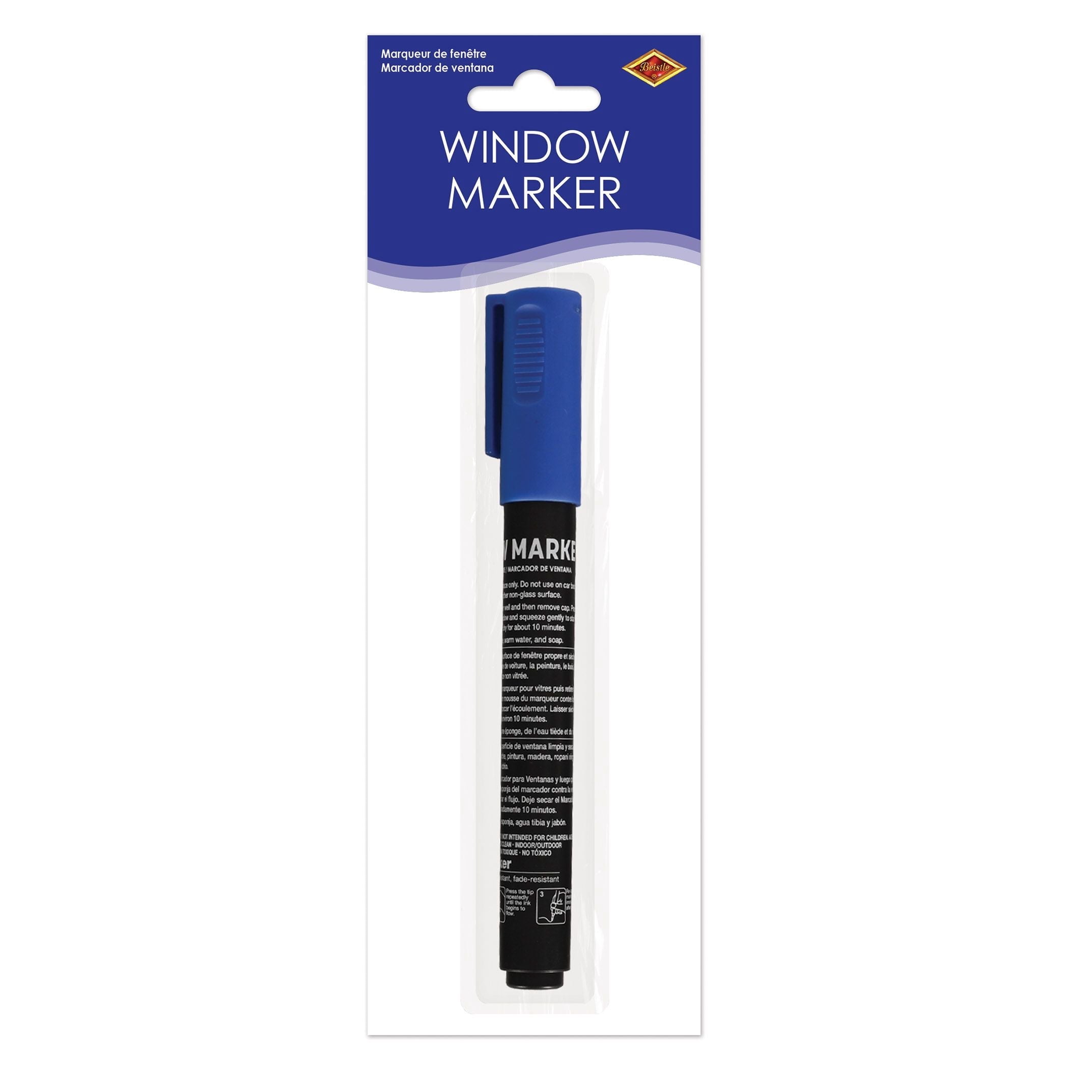 24 Pack Bulk Blue Washable Window Marker Indoor & Outdoor Use