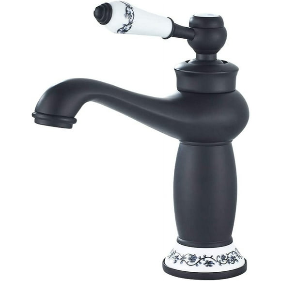 Bathroom Faucet, Basin Faucet, Chrome Brass Bathroom Faucet, Black Basin Faucet