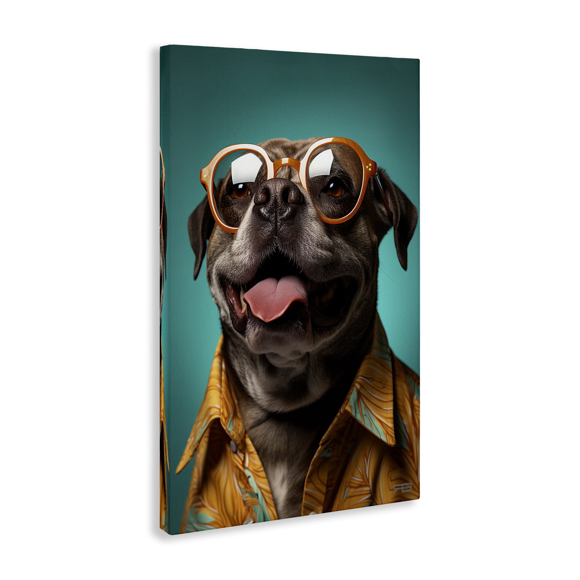 Stupell Industries Fashion Dog Friend Animals & Insects Painting Gallery Wrapped Canvas Art Print Wall Art, 24 x 36