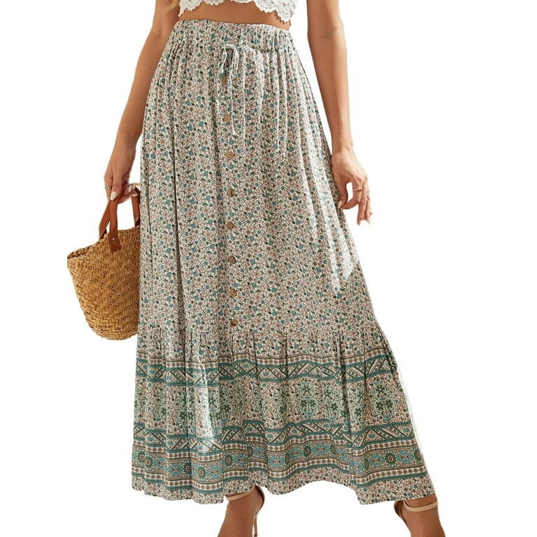Plus size pleated 2025 chiffon maxi skirt