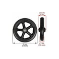 thumbnail image 4 of 8 Inch Front Caster, 2pcs Wheelchair Replacement Wheels, Non-Slip Solid Tire, 190mm Gray in Black, Wheels for Wheelchairs, Rollators, WalkersBlack, 4 of 5