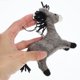 thumbnail image 4 of Llavero de fieltro de lana de burro, colgante de animal de peluche suave con anilla para colgar, 4 of 8
