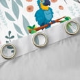 thumbnail image 4 of Homewish Blue Parrot Curtains Pack of 2 (42x84 Each) for Teens Boys Girls,Flower Animal Curtains Blackout,Dreamy Princess Bedroom Curtains,Ultra Soft Home Decor, 4 of 6