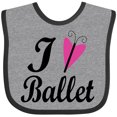 thumbnail image 3 of Inktastic I Heart Ballet Dance Ballerina Girls Baby Bib, 3 of 4