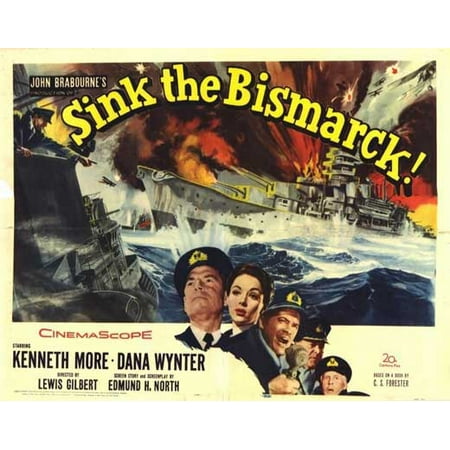 Sink The Bismarck Poster Movie Half Sheet A 22x28