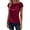 Wine, variant on Vmvidoty Women's Casual T-Shirts Short Sleeve Crewneck Summer Stretchy Shirt Textured Tops Brown L