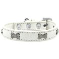 thumbnail image 1 of Crystal Bone Premium Dog Collar White Size 10, 1 of 1