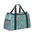 thumbnail image 2 of Balery Teal Mama Llama Bolsa de Gimnasio para Mujeres, Bolsa de Viaje con Bolsillo Húmedo, Bolsa de Fin de Semana para Mujeres, Bolsa de Viaje Resistente al Agua, 2 of 7