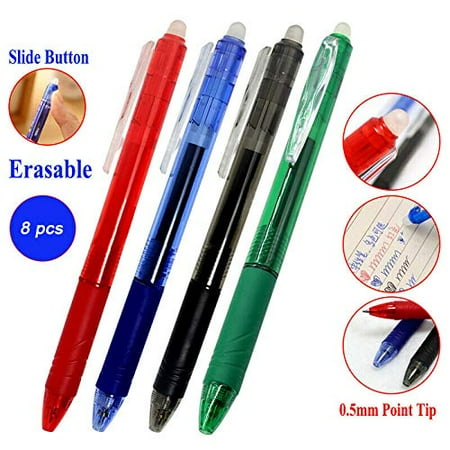 erasable writting officce 8pcs rollerball retractable 5mm fluently stationery pen students