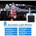 thumbnail image 3 of SKYUSE Solar String Lights for Outdoor Waterproof,2 Pack 8 Modes Each 39.4Ft 100 LED Copper Wire Solar Fairy Lights for Outside Backyard Fence Porch Roof Festival Christmas Decorations,Cool White, 3 of 10