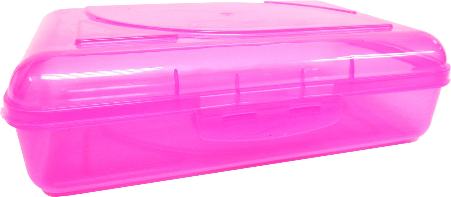 Cra-Z-Art School Quality Stackable Pencil Box Case, Pink