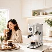 Casabrews 5418 Basic 20-Bar Espresso Machine with Steam Wand, Stainless Steel
