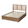 thumbnail image 4 of Bowery Hill Ash Walnut Brown Finished Wood Full Size 3-Drawer Bed, 4 of 12