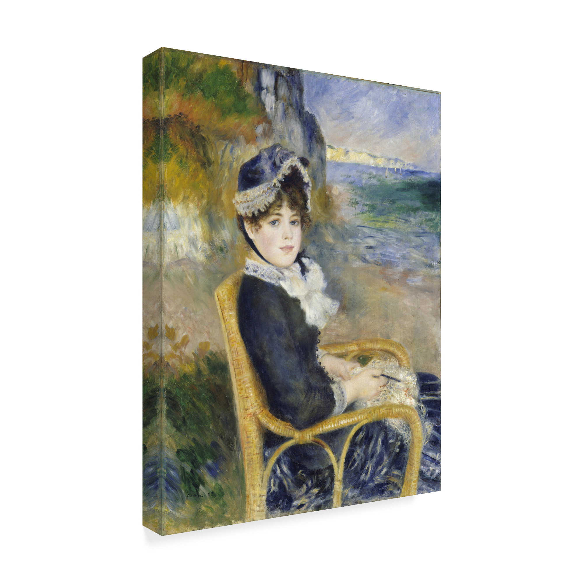 Trademark Fine Art 'By The Seashore' Canvas Art by Pierre Auguste Renoir