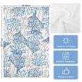 thumbnail image 5 of Navy Blue Coral Coastal Kitchen Towels Set of 2, Water Absorbent Dish Towel, Summer Beach Seaside Nautical Decorative Hand Towels - Quick Drying Cloth for Cooking Baking, 18x28 Inch, 5 of 8