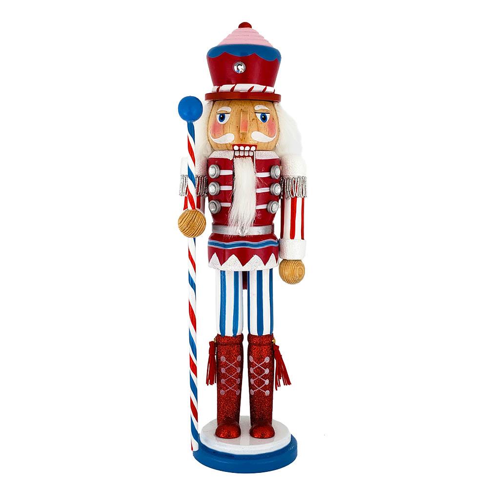 Candy Cane Nutcracker Pink and Teal with Cupcake Hat 12 inch Walmart