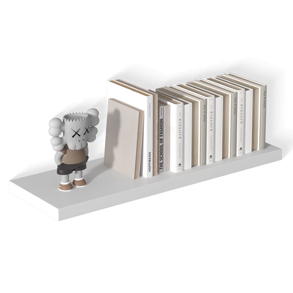 Dumekko 12 Inch Deep Floating Shelves for Wall, 36" W x 12" D x 1.2" H 1 Pack Floating Shelves Large Storage Space Wall Mount Shelf for Living Room, Kitchen, Bathroom, White