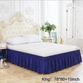 thumbnail image 1 of Solid Color Elastic Bed Skirt Wrinkle Free Dust Ruffle for Twin Queen King US Size, 1 of 6