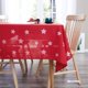 thumbnail image 1 of Deconovo Mantel con estampado de estrellas grandes, rojo, 137 cm de ancho x 183 cm de largo, decorativo, Oxford, resistente a las arrugas, para comedor., 1 of 7
