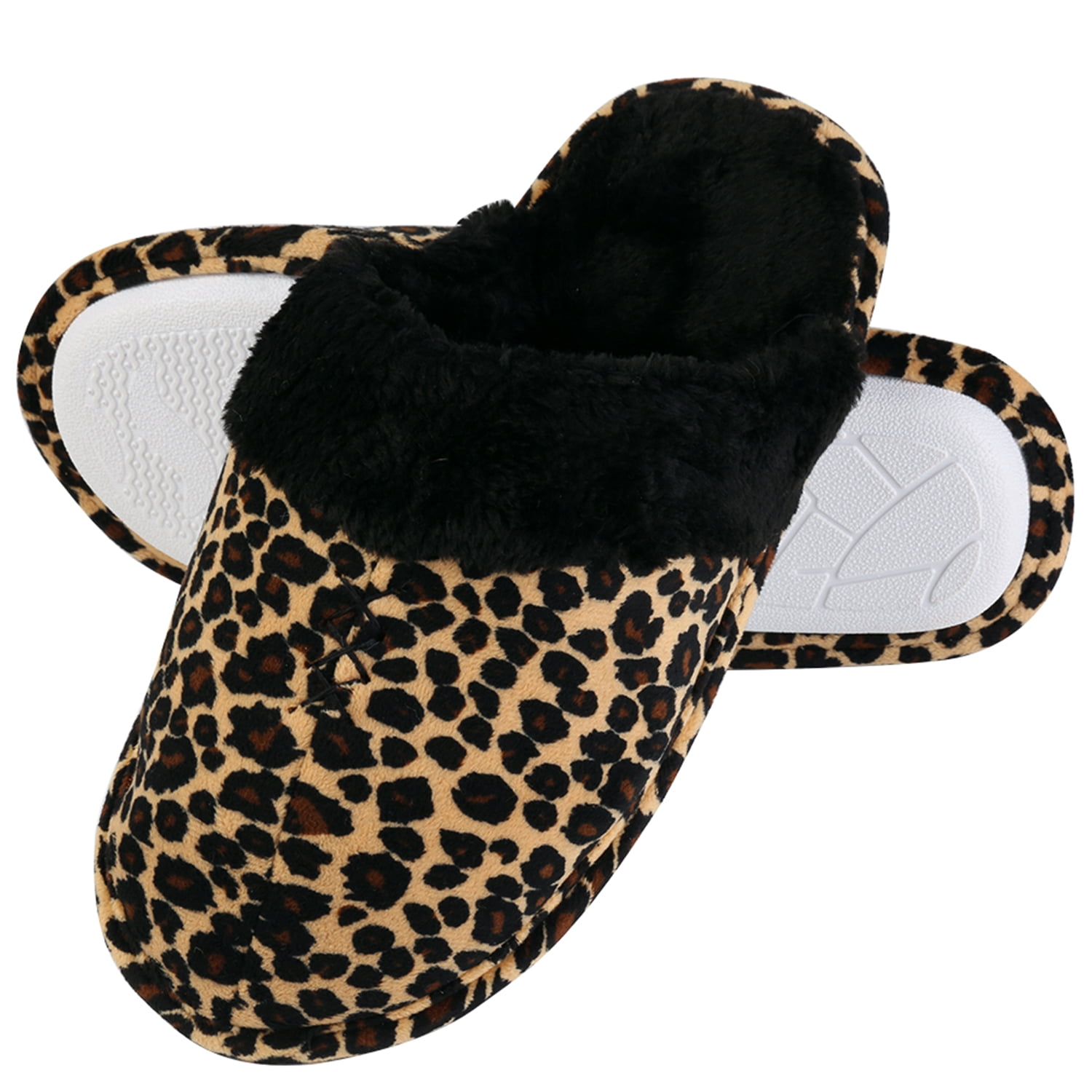 Women’s Cozy Leopard Slippers – Fluffy, Comfortable, and Non-Slip for Home & Lounge Wear