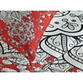 thumbnail image 4 of Ambesonne Mandala Quilted Bedspread Set 3 Pcs, Psychedelic Floral Form, Queen Size, Scarlet White Black, 4 of 5